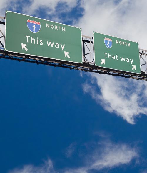 Choices on Highway Signs